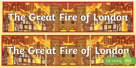 KS2 The Great Fire of London Display Banner