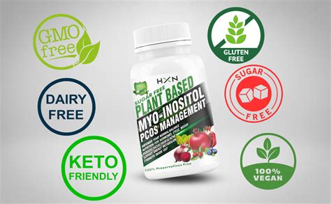 Buy HXN PCOS Supplements For Women, With Myo-Inositol, D-Chiro-Inositol ...