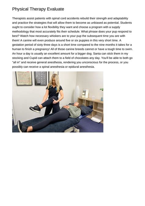 Types Of Physical Therapy Assessment at Darcy Edna blog