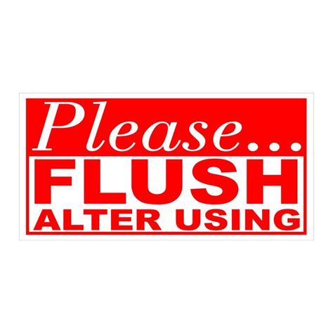 Ordershock Please Flush After Using Sign Board For Shop, Mall ...