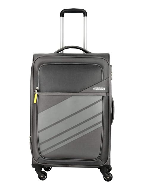 American Tourister Polyester 79 cms Dark Grey Softsided Check-in ...
