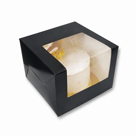 Black : Tall Cake Box for half kg-8x8x7 inch– impressioncart