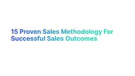 Image result for Sales Methodology Explained