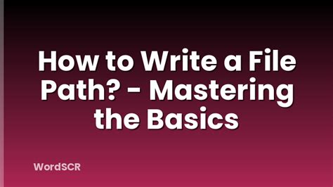 Image result for How to Type Out File Path