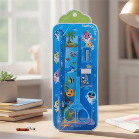 Kids 5-Piece Cartoon Stationery Set – Crafty Cuddle