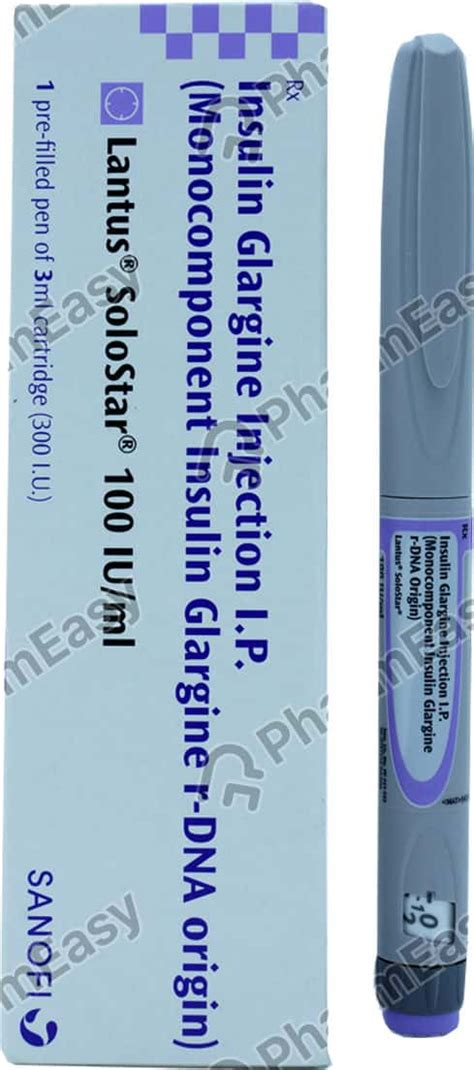 Lantus Solostar 100 IU/ML Solution For Injection (3): Uses, Side ...