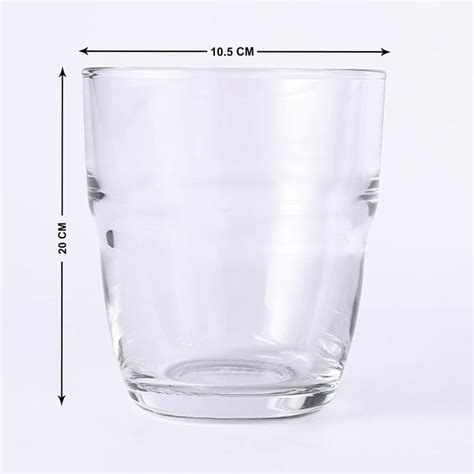 Buy WONDERCHEF Bormioli Transparent Glass Tumbler - 305ml - Set Of 6 ...