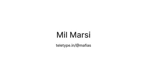Mil Marsi — Teletype