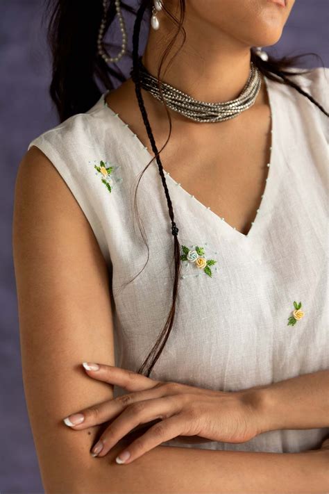 Buy Ivory Linen A-Line Maxi Dress by Journal by Pranay at ScrollnShops