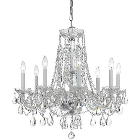 Crystorama Traditional Crystal 8-Light Polished Chrome Traditional ...
