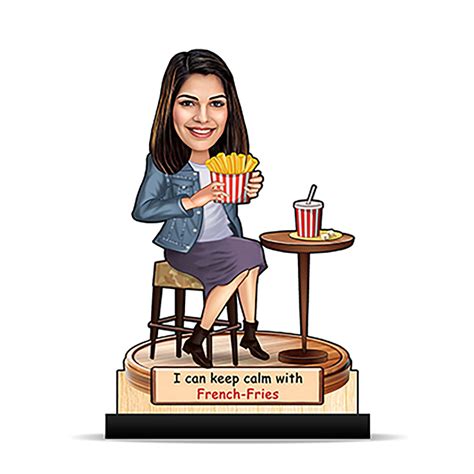 Foodie Girl Caricature – Foto Factory Gifts