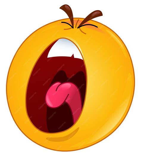Premium Vector | Shouting Emoji Emoticon