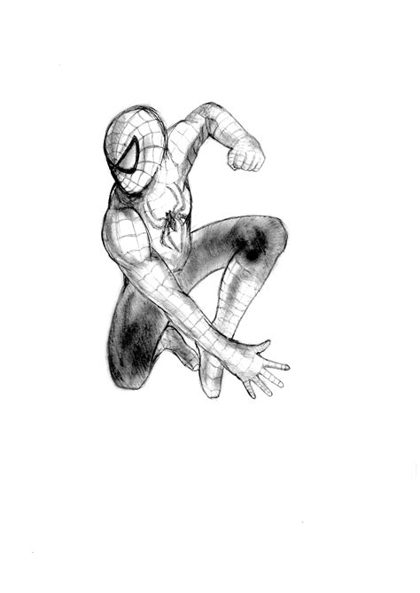 Spiderman - black and white by sartarnus on DeviantArt
