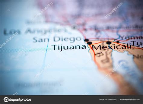 Tijuana Mexico Map — Stock Photo © aliceinwonderland2020 #460653382