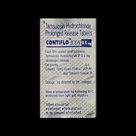 CONTIFLO ICON 0.4MG TABLET 10'S Price, Uses, Side Effects & Substitutes ...