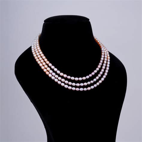 3 line- Pearl Shaded Oval Mala – PJE Jewels