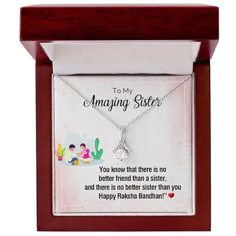 Heartfelt Gift to Sister on Rakhi - Pure Silver Pendant and Message ...