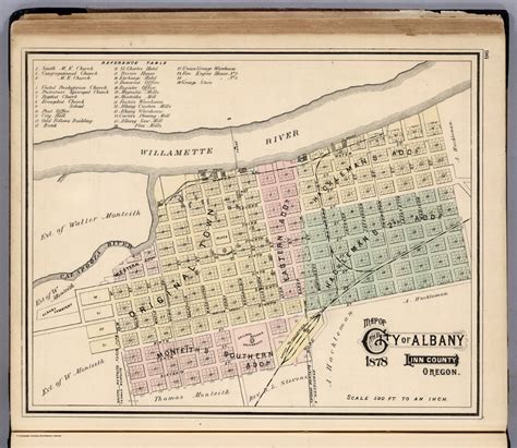 Map of City of Albany, Linn County, Oregon, 1878. : Williams, Edgar ...