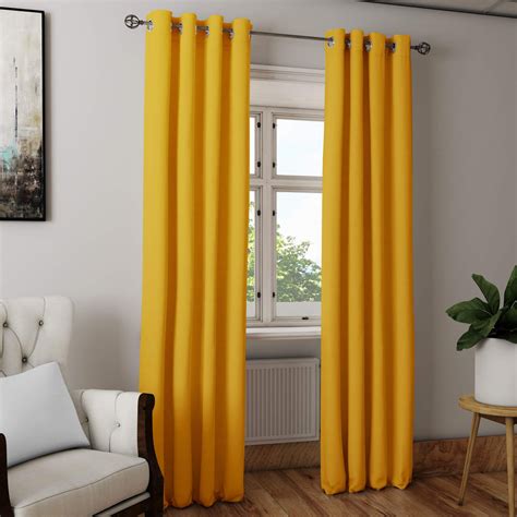 Encasa Homes Door Curtain Plain Colour - Mango - 1 Panel of (7 ft ...
