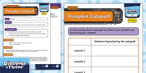 STEM (Engineering) Halloween Pumpkin Catapult (1st Class)