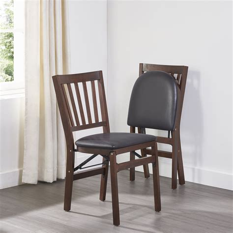 Upholstered Folding Chairs Costway Grey Folding Dining Chair Set Of