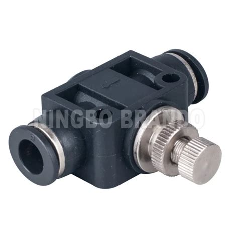Push Fit Tube O/D 6mm Pneumatic Push In Flow Speed Control Valve U
