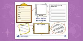 What Makes You Unique? Worksheet