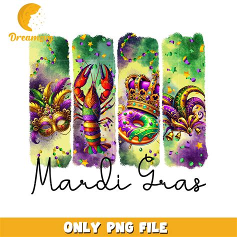 Vintage mardi gras symbol design png, mardi gras beads png – DreamSVG Store