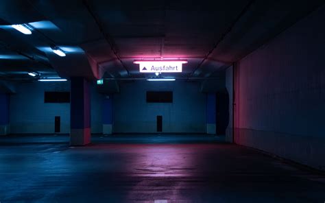 Download wallpaper 2560x1600 parking, underground, light, neon ...