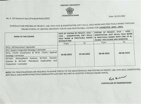 Andhra University Examination Computerization System & Certificate ...