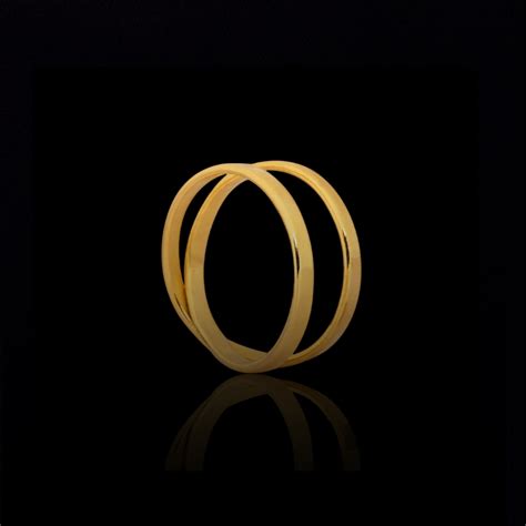 Gold Ring Double Spiral Infinity 18 KT BIS Hallmark – Zariya Jewellery