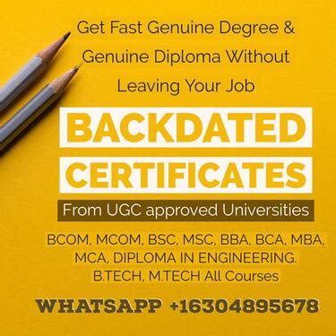 Backdated Degree Certificates Pune Btech BCA BBM MBA Diploma In Alka ...