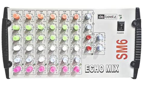 STRANGER SM6 6-channel Stereo Echo Audio Mixer with TRS/Jack Inputs ...