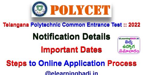 POLYCET 2022 Notification full details and Application process ...
