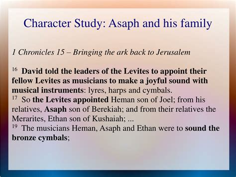 PPT - Biblical Worship Leader Asaph: Anointed, Skilled, and Appointed ...