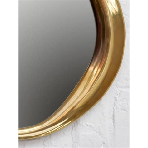 Buy CasaGold 24 Inch Gold Moon Mirror in Steel Frame Online