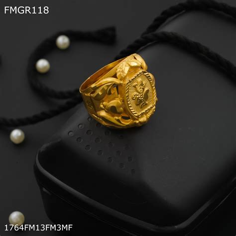 One Gram Gold Ring For Men Affordable with real gold plating – Freemen®