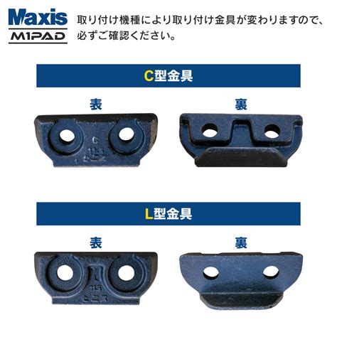横止め 0.7m3建設機械用ゴムパッド 600mm幅 シューパッド CC190-600N 1枚 M1パッド MAXIS(マクシス)