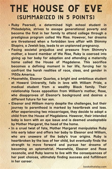 The House of Eve Summary, Characters and Themes