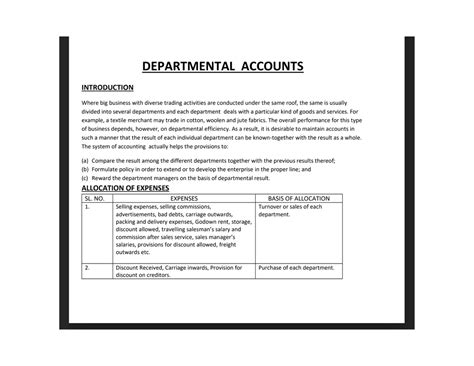 Departmental Accounting - Financial Accounting II - Studocu
