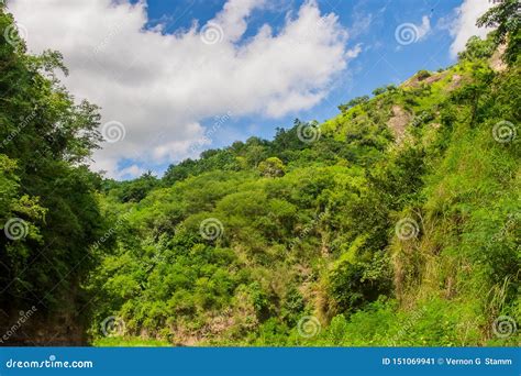Supang Uwak Mountain Scenery from the Sapang River Stock Image - Image ...