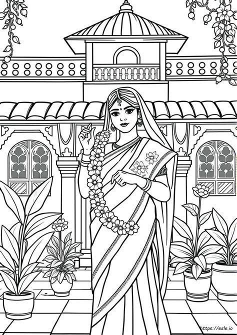 Adult Indian Coloring Pages