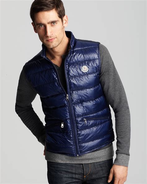 Moncler Fitted Puffer Down Jacket - Blue | ModeSens | Moncler jacket ...