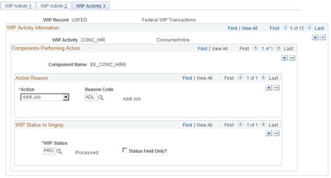 Defining WIP Activity Processing