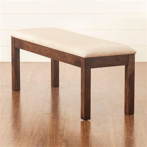 Buy Veda Sheesham Wood Dining Bench - Beige from Home Centre at just ...