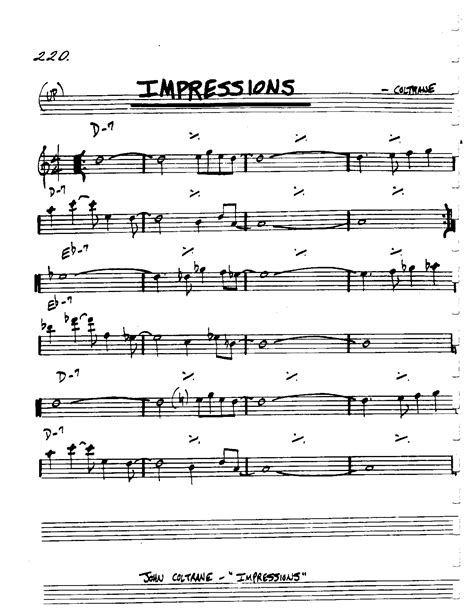 Impression sheet music - JazzTutorial