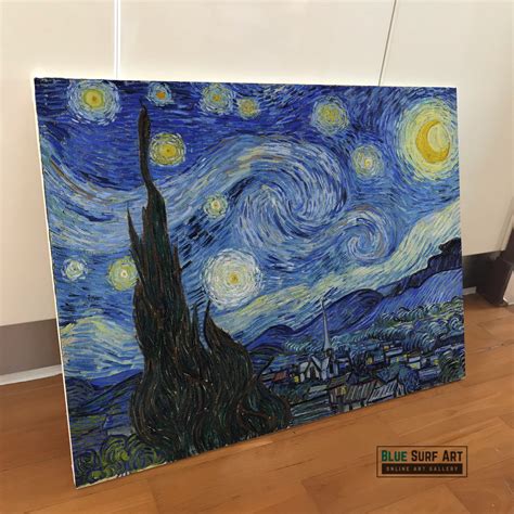 Hand-painted Van Gogh Starry Night Oil Painting Reproduction - Etsy