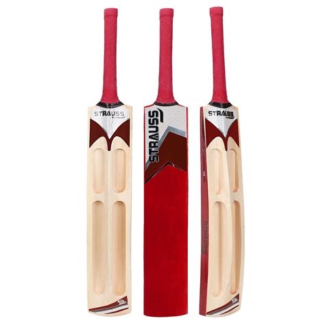 Strauss Supreme Scoop Tennis Cricket Bat, Half Duco, Red, (Wooden ...