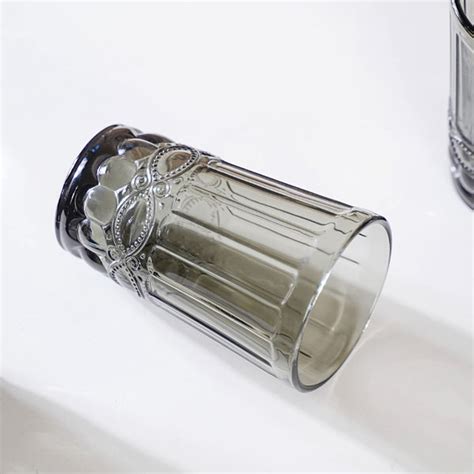 Embossed Drinking Glass Set of 4 Online - Premium Tumbler | Nestasia