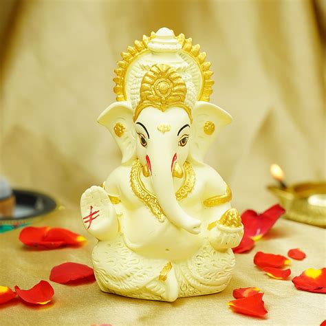 Buy Ekhasa Ganesh Idol: Traditional Ivory Ganapati – ekhasa